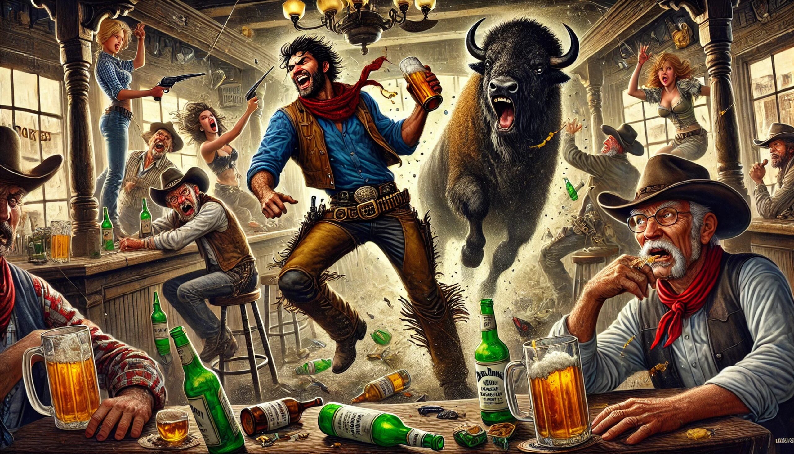 Two Horses, One Buffalo, and Oh Shit
